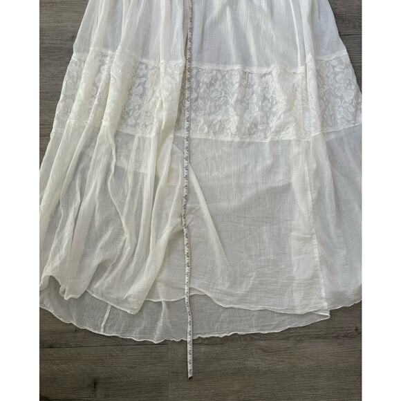 Free People Endless Summer Triangle Top Maxi Dress Boho M Gauze Bridal Vacation - Picture 10 of 10